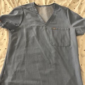 Figs Catarina Scrub Top - Heather Indigo Large